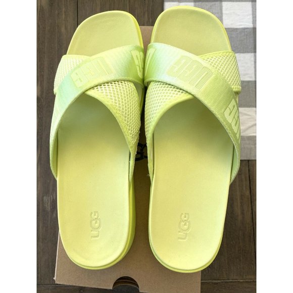 UGG EMILY MESH WOMEN’S SLIDES SANDALS 1119491 POLLEN YELLOW/ AUTHENTIC - Picture 11 of 12